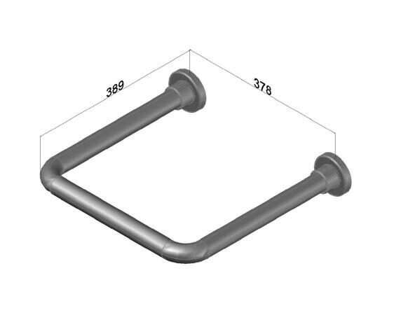 Поручень настенный для раковины нижний 378х389мм